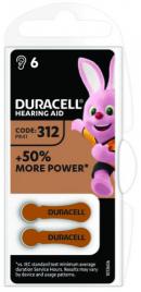 Батарейка Duracell ZA312 в блистере 6 штук