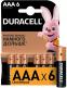 фото Батарейки Duracell BASIC LR3/AAA в блистере 6 штук