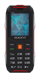 Защищённый мобильный телефон Maxvi T100 Red, защита IP54, функция Power Bank, 1500 mAh